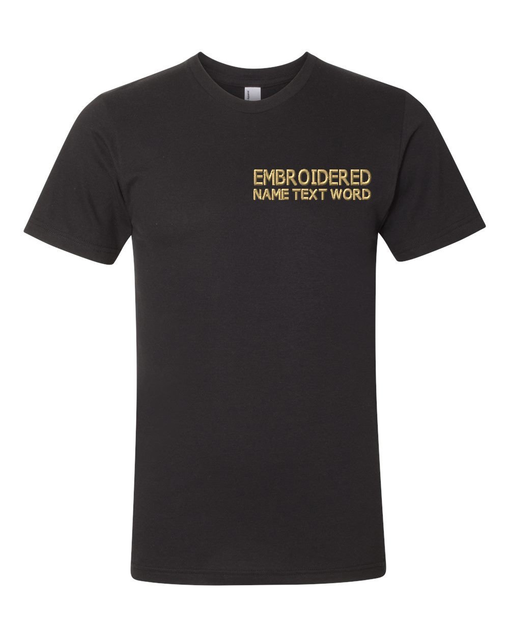 Custom Embroidered T-Shirts with Personalized Text - Unisex Cotton Tees for Casual Wear, Gifts & Events | Embroidered Chest Design