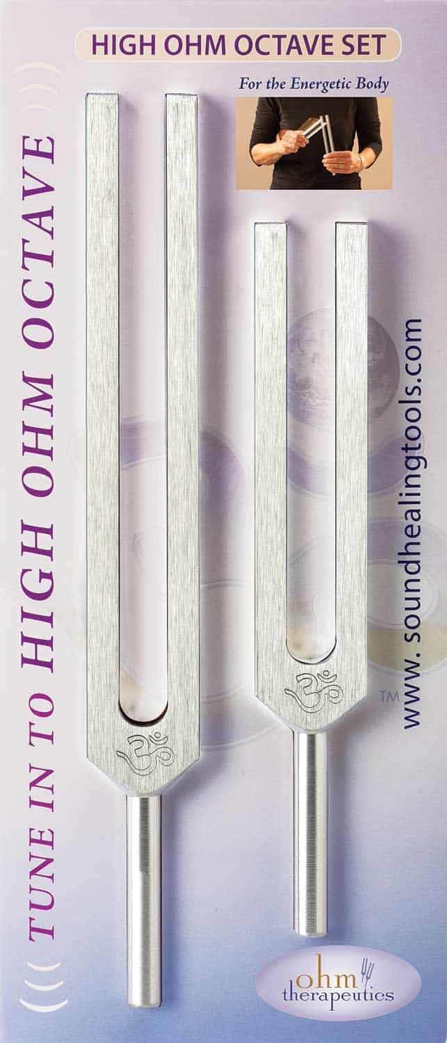 Chakra Balancing Ohm Tuning Fork Set (272.2Hz + 544.4Hz + 1088.8Hz) for Energy Healing, Sound Therapy & Meditation - Perfect for Reiki Practitioners, Yoga Sessions & Holistic Wellness