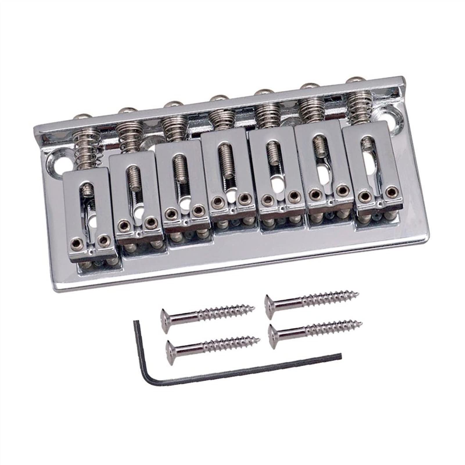 7 String Fixed Bridge with Wrench Screws - Replacement Guitar Bridge for Electric Guitar - Perfect for DIY Guitar Repair & Upgrades