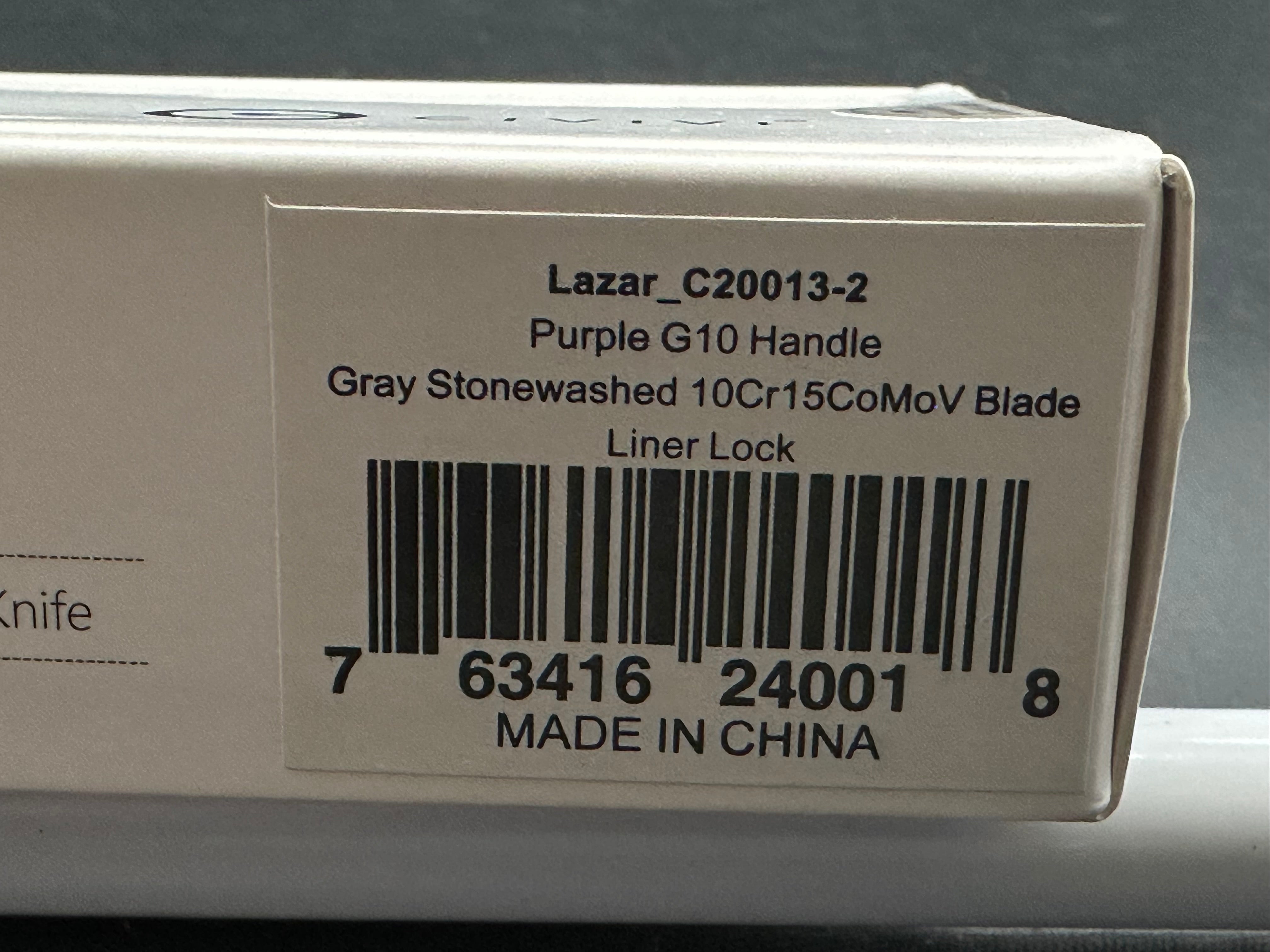 CIVIVI Lazar Liner Lock Folding Pocket Knife - Purple G10 Handle, 3.3