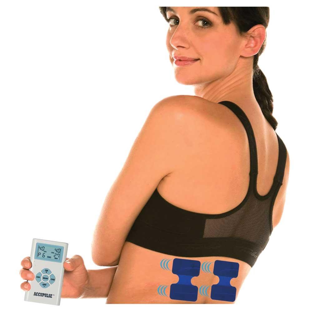 Accusage Plus EMS Electric Muscle Stimulator - Wireless Remote Control Pain Relief & Massage Device for Back, Neck, Shoulder & Leg Pain - Home & Office Use