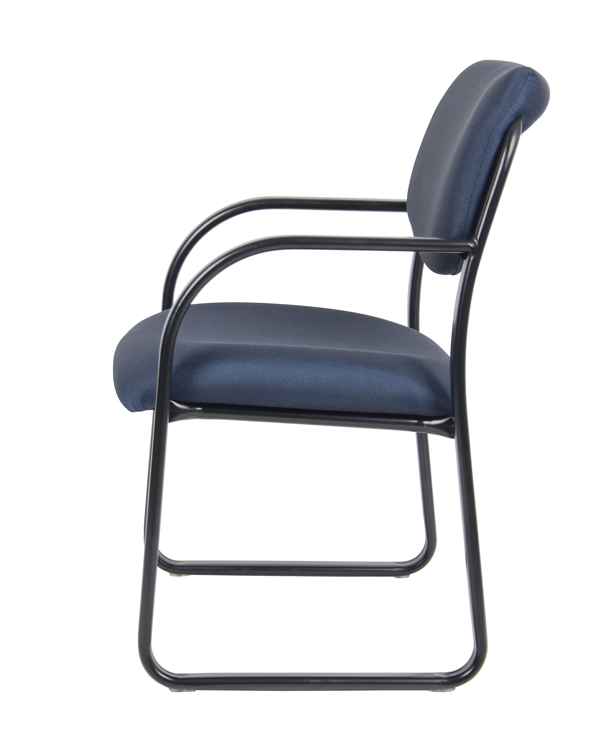 Premium Fabric Guest Chair in Blue - Ergonomic Office Chair for Visitors & Reception Areas - Comfortable Seating for Waiting Rooms, Lobbies & Conference Rooms