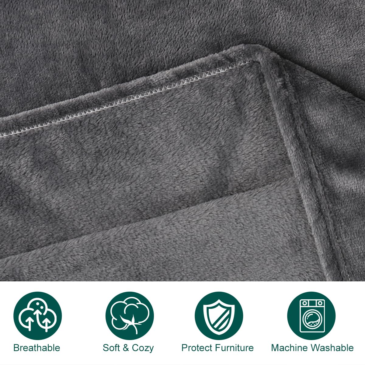 Washable Dog Blanket for Puppies & Cats - 4 Pack Soft Fluffy Fleece Pet Blankets 40