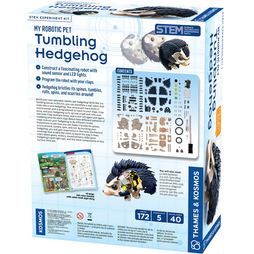 Interactive Robotic Hedgehog Toy - Smart Tumbling Pet for Kids & Adults - Perfect for Playtime, Gifts & Stress Relief