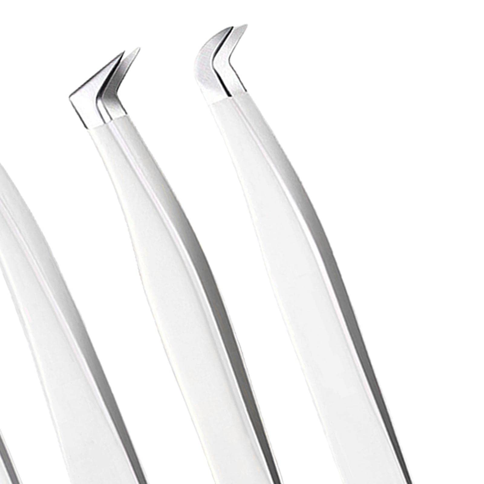 Professional Eyelash Extension Tweezers & Remover Clip Set - 2 Round & 2 Pointed Tips for Home & Salon Use - Perfect for Lash Extensions, False Lashes & DIY Beauty