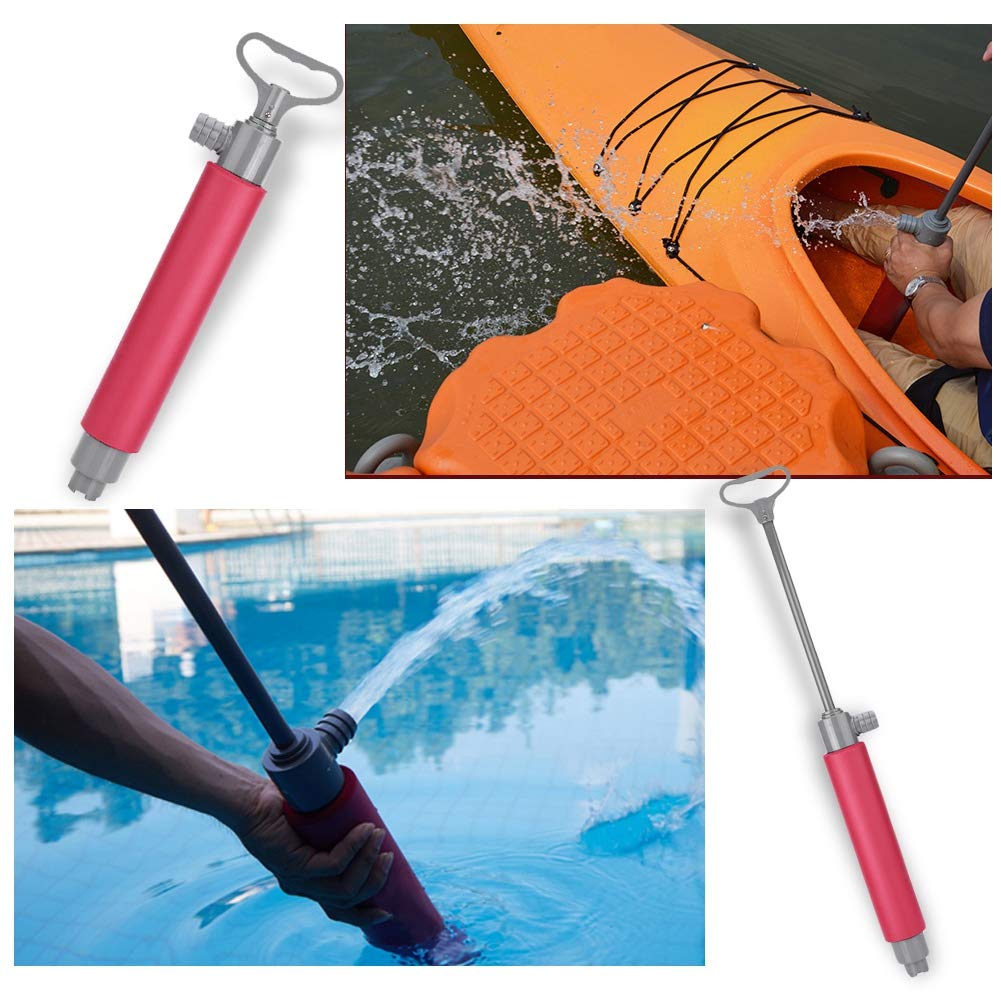 **Manual Kayak Bilge Pump - Hand Operated Water Remover for Kayaks & Canoes | Portable Floating Bilge Pump for Emergency & Marine Use**