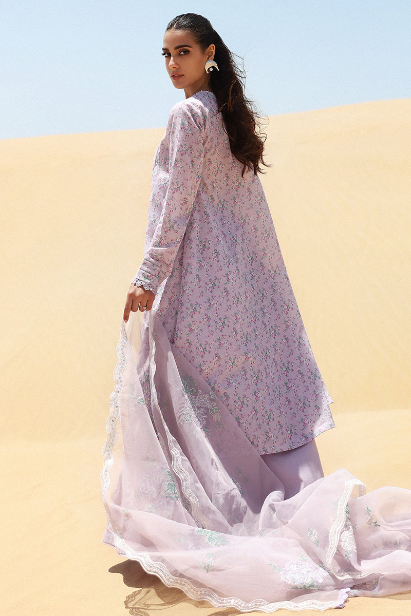 LAVENDER FOG STITCH 3PC Embroidered Lawn Suit Set for Women - Elegant Summer Outfit for Garden Parties, Weddings & Special Occasions