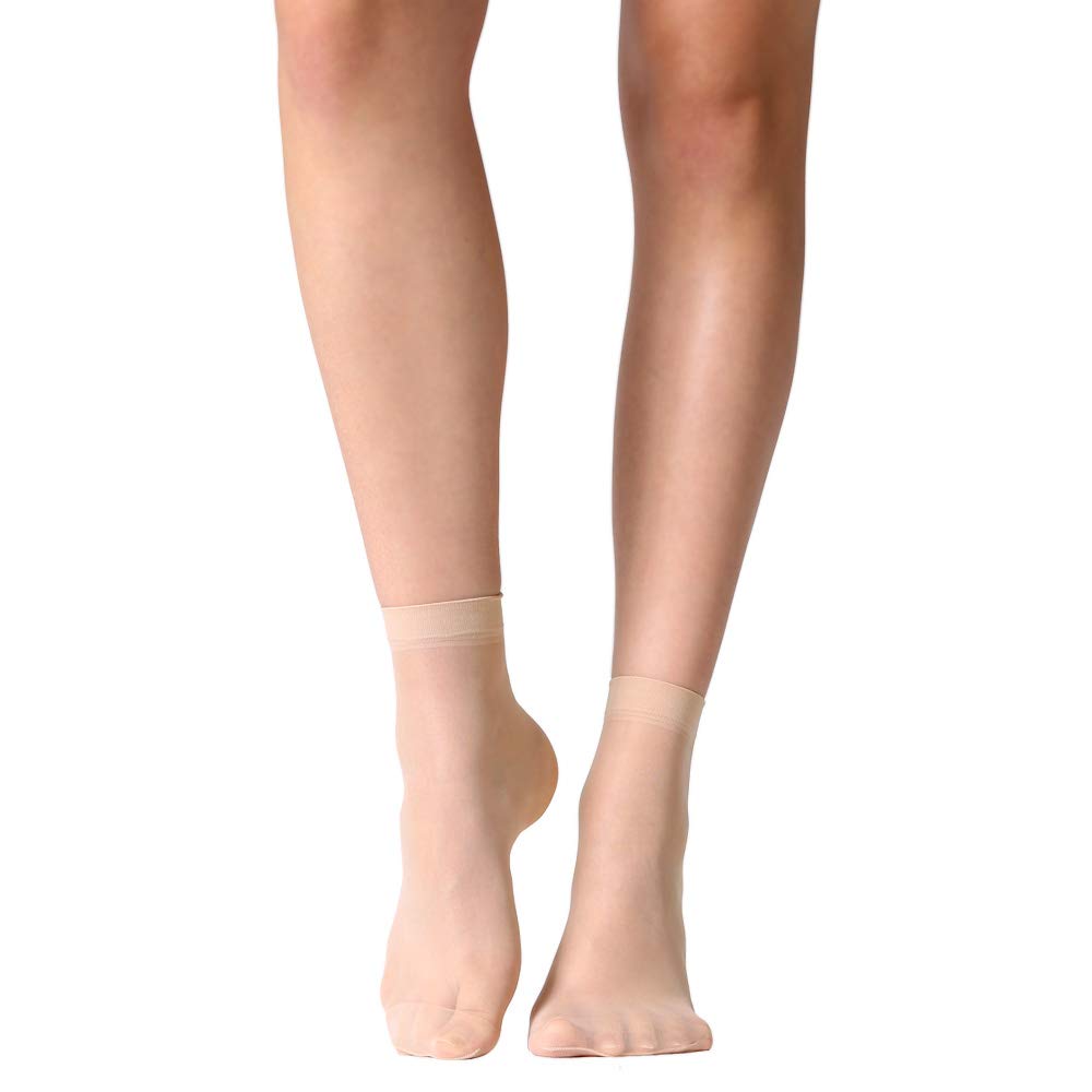 MANZI 12 Pairs Women's Ankle High Sheer Socks - Comfortable & Breathable Nylon Blend for Everyday Wear - Perfect for Work, Casual Outfits & Sneakers