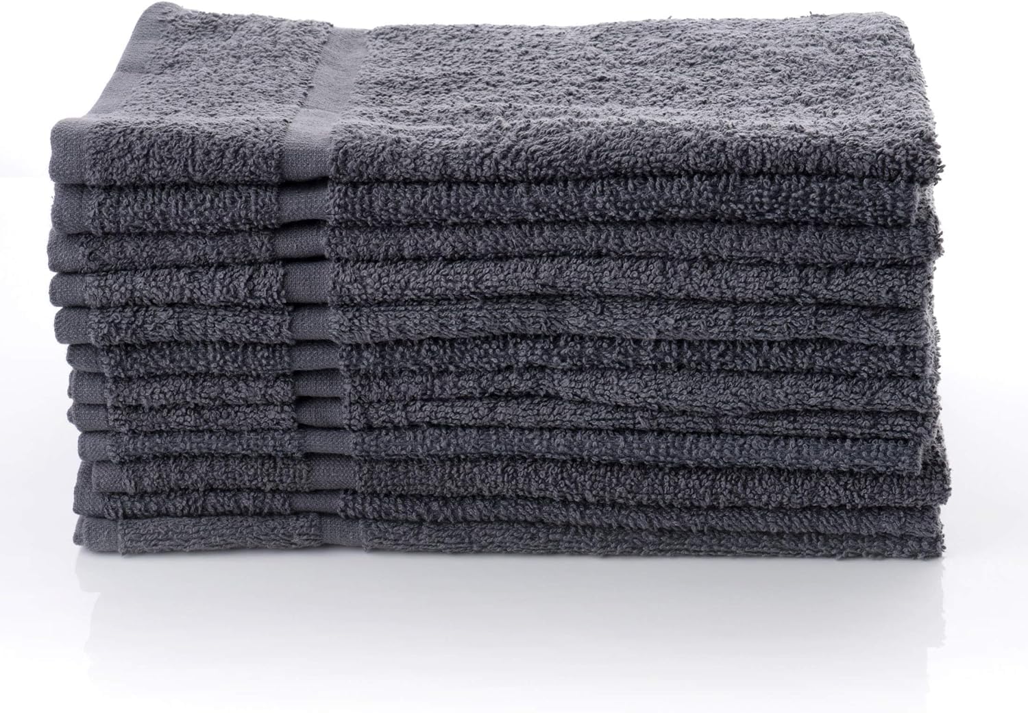 Simpli-Magic Premium Cotton Hand Towels - Soft & Absorbent, 12-Pack (Gray) - Perfect for Kitchen, Bathroom & Guest Use