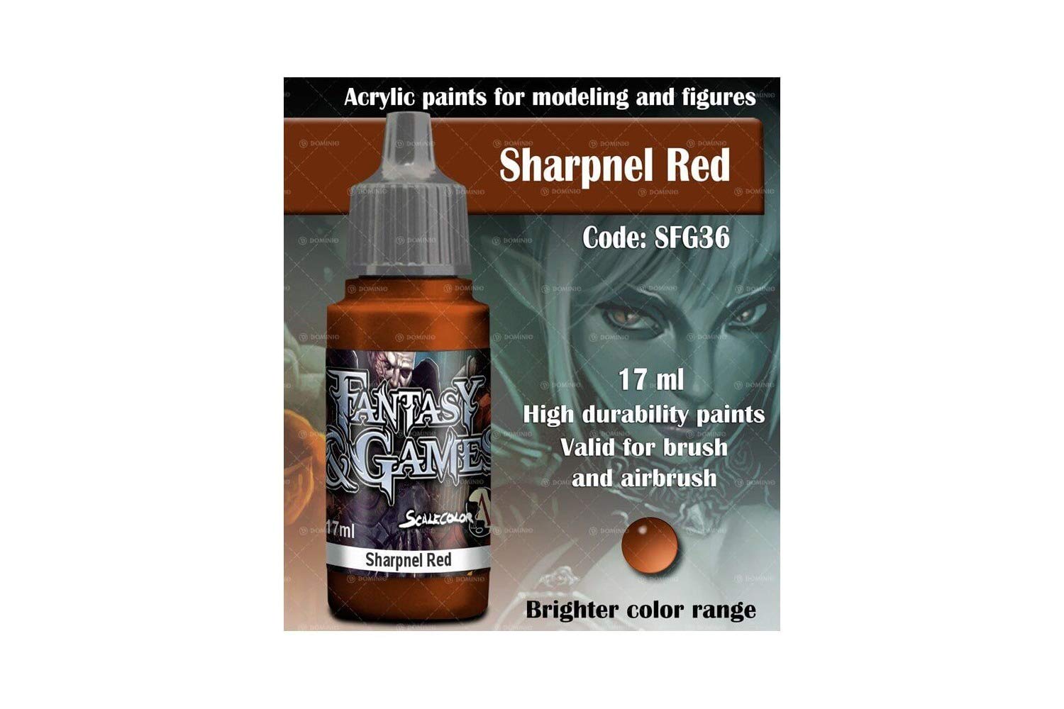 Fantasy & Games Sharpnel Red 17ml Acrylic Paint - Perfect for Miniature Painting, Warhammer, D&D, and Tabletop Gaming