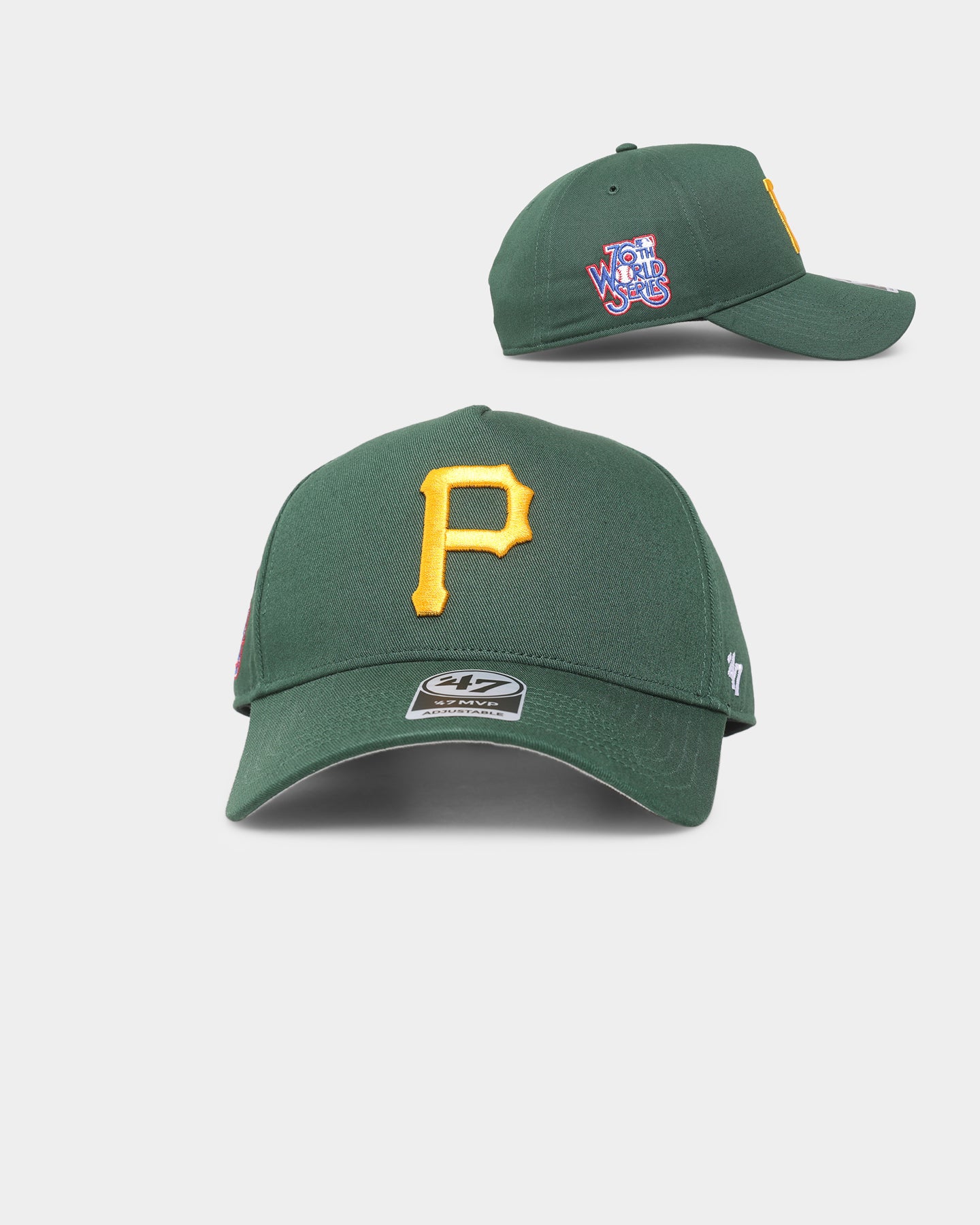 47 Brand Pittsburgh Pirates MVP Snapback Hat - Dark Green & Red Adjustable Baseball Cap for Men & Women - Perfect for Games, Tailgating & Casual Wear