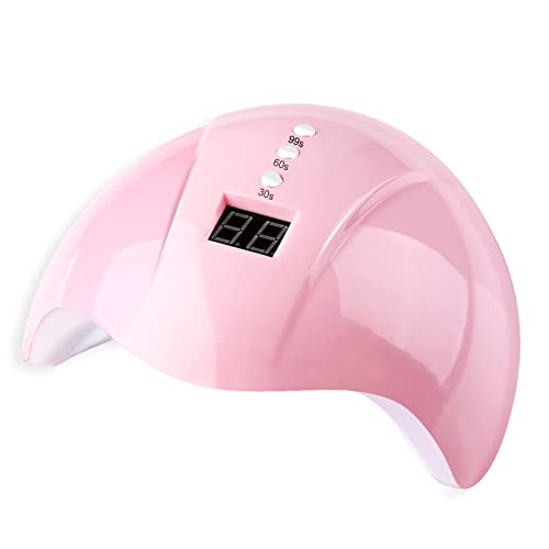 XUSHI 36W UV LED Nail Dryer Lamp - Professional Gel Polish Curing Light with LCD Display, 30s/60s/99s Timer for All Gel Types (Pink) | Perfect for Salon, Home Manicures & Nail Art DIY