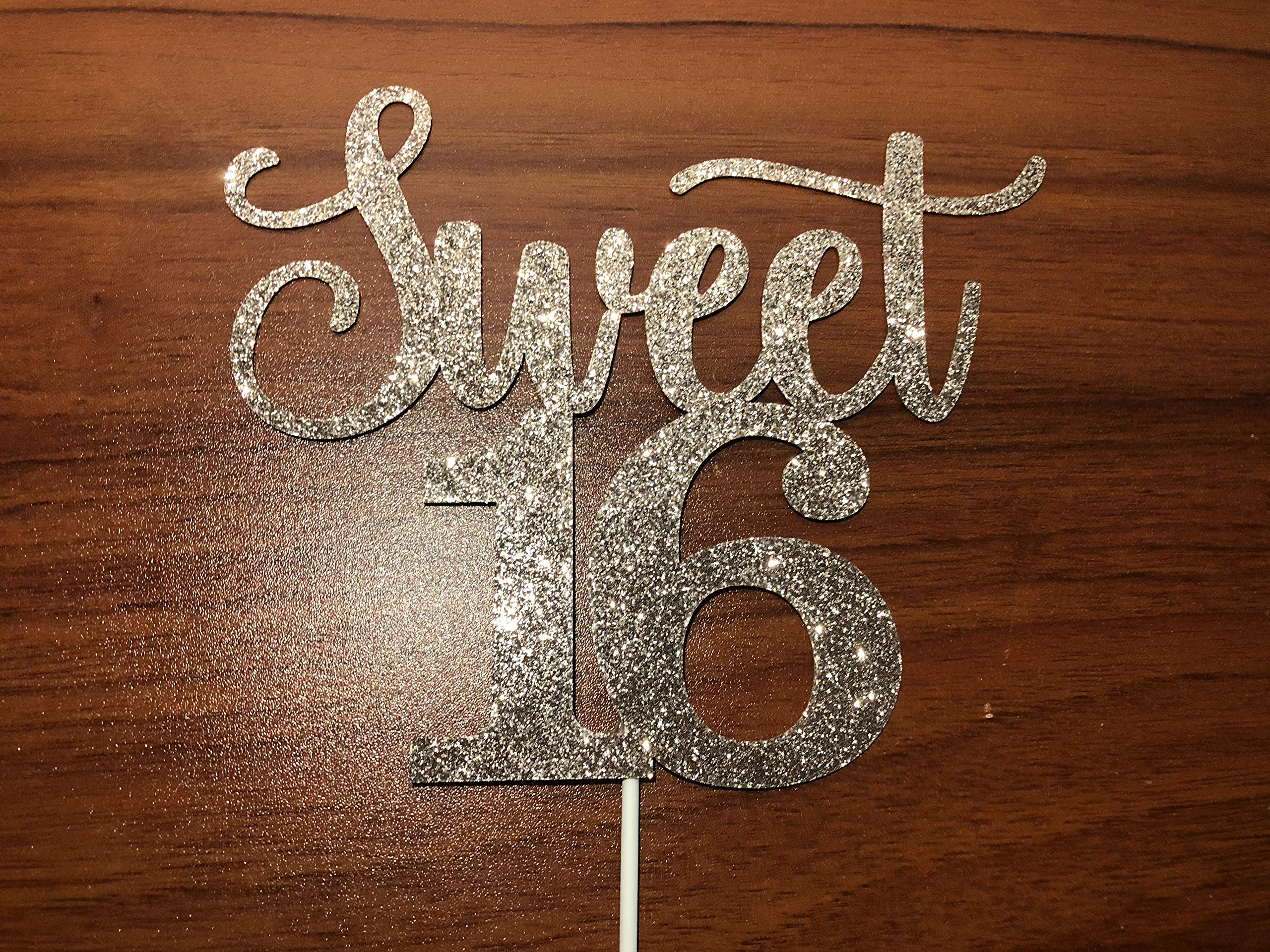 Rose Gold Glitter Sweet 16 Cake Topper - Elegant 16th Birthday Cake Decorations for Girls, Party Supplies | Perfect for Sweet 16 Celebrations, Birthday Cakes & Milestone Decor