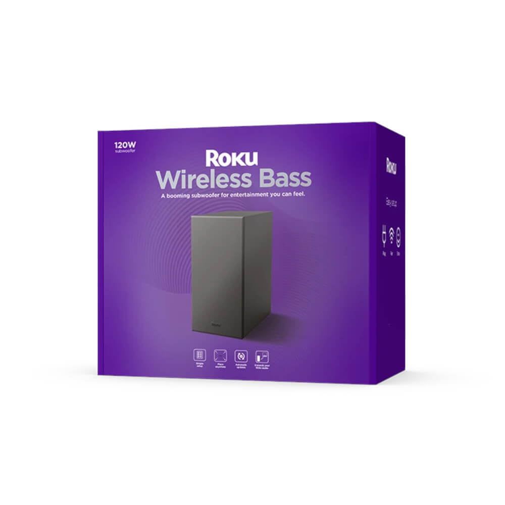 Roku Wireless Bass Slim Subwoofer Streambar Pro - Premium Wireless Soundbar with Deep Bass for Home Theater, TV, and Streaming | Perfect for Movies, Music, and Gaming