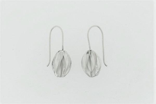 Pure Silver Chinese Lantern Earrings - Elegant Dangle Earrings for Women, Perfect for Parties, Weddings & Festive Occasions