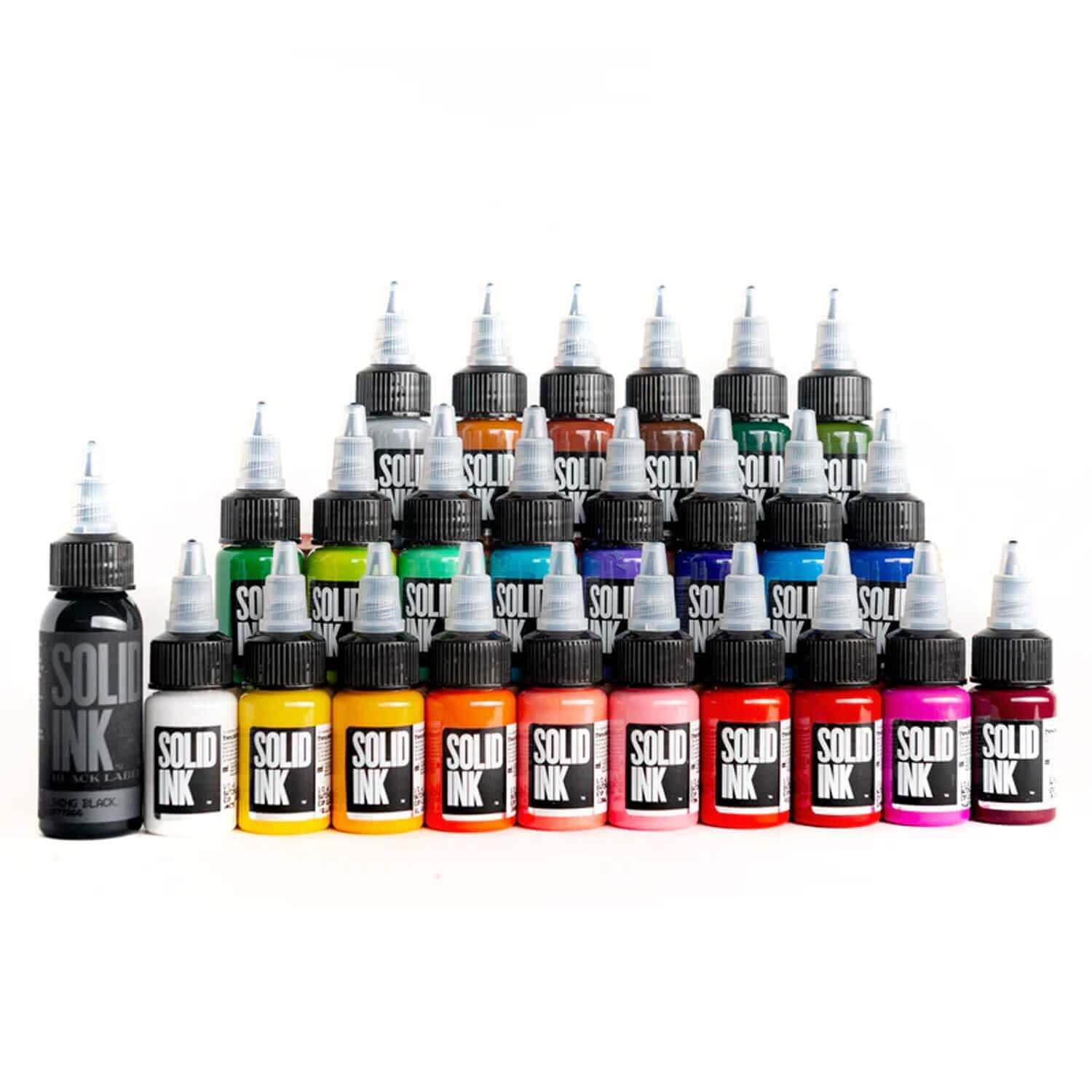 25-Color Travel-Sized Solid Ink Set (1/2 oz Each) - Perfect for Artists, Calligraphy & DIY Crafts On-The-Go