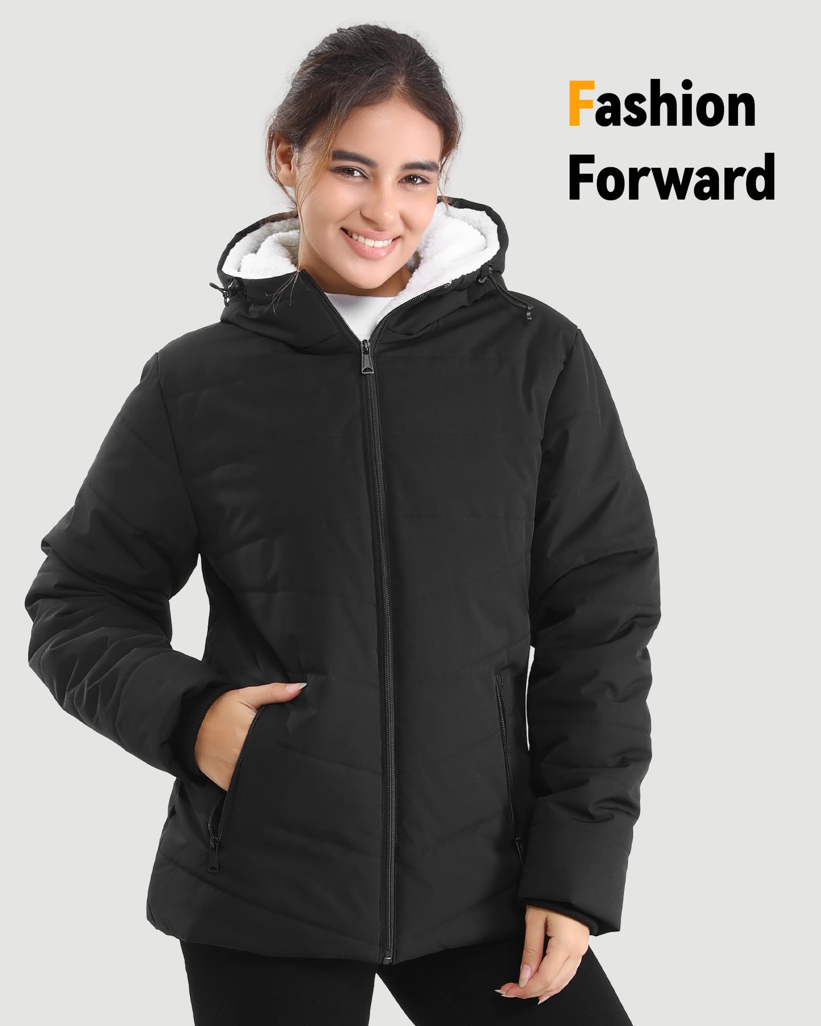 Graphene Heated Jacket for Women - 12V Fast Charging, 18400mAh Large Battery - Perfect for Winter Outdoor Activities, Skiing, Hiking & Camping