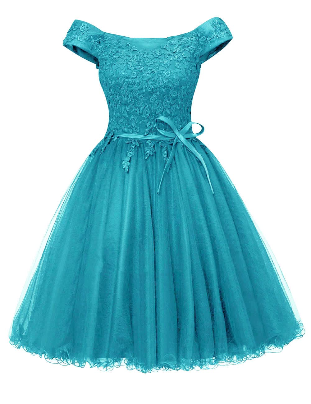 Junior Short Homecoming Dresses | Tulle Prom Party Dress with Appliques | Wedding Guest Outfit | Perfect for School Dances, Formal Events & Special Occasions