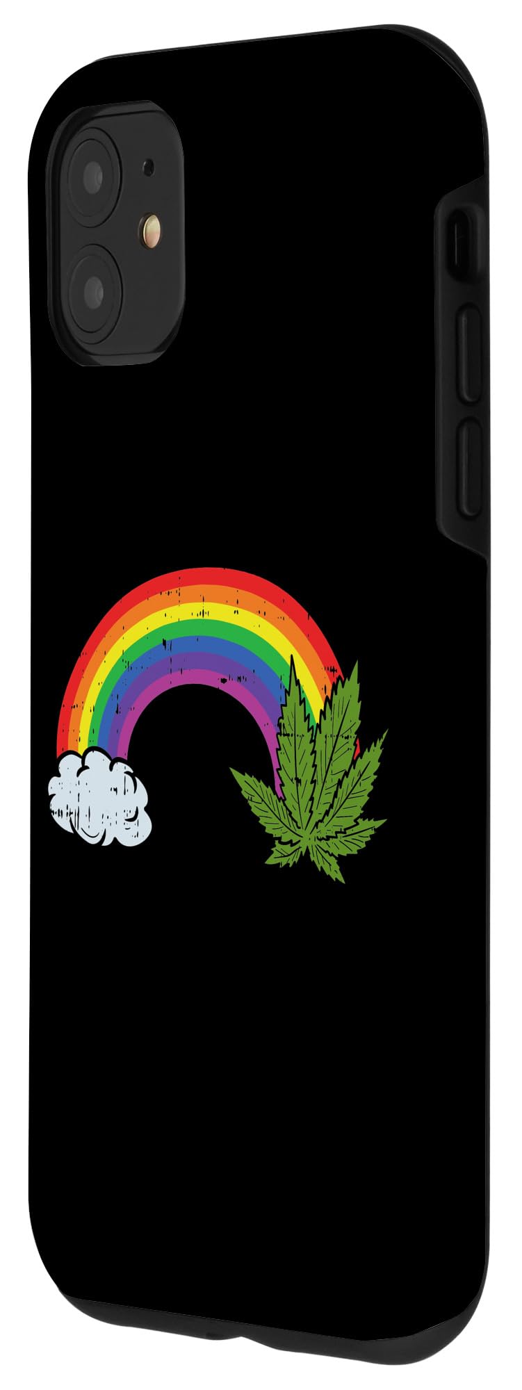 iPhone 11 Case - Rainbow Weed Leaf Design - Perfect for 420 & Cannabis Enthusiasts - Great Stoner Gift for Smokers & Pot Lovers - Ideal for Festivals, Parties & Daily Use