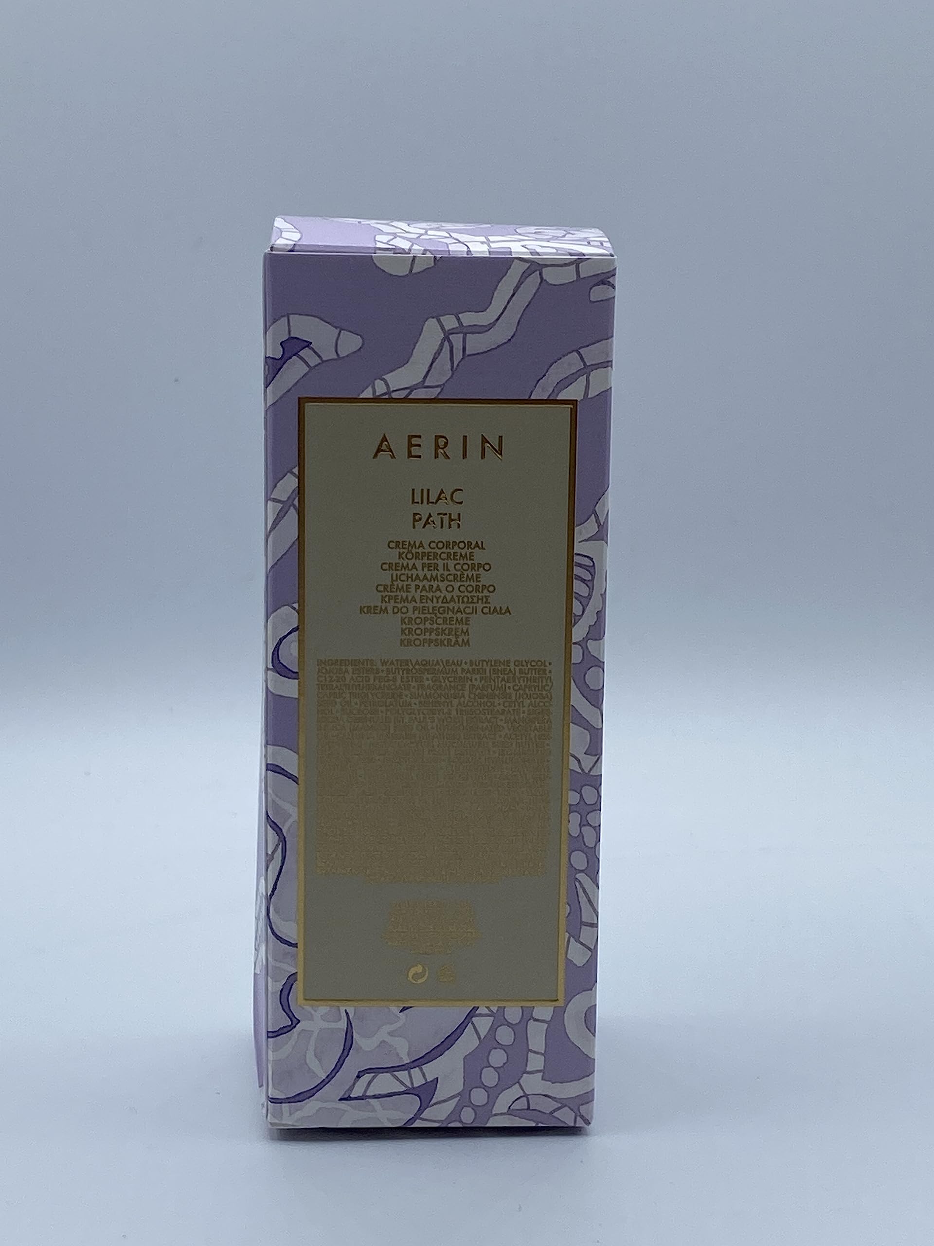 AERIN Lilac Path Body Cream 150ml - Luxurious Hydrating Body Lotion with Floral Scent for Dry Skin Care - Perfect for Daily Moisturizing, Spa Days & Gift Giving