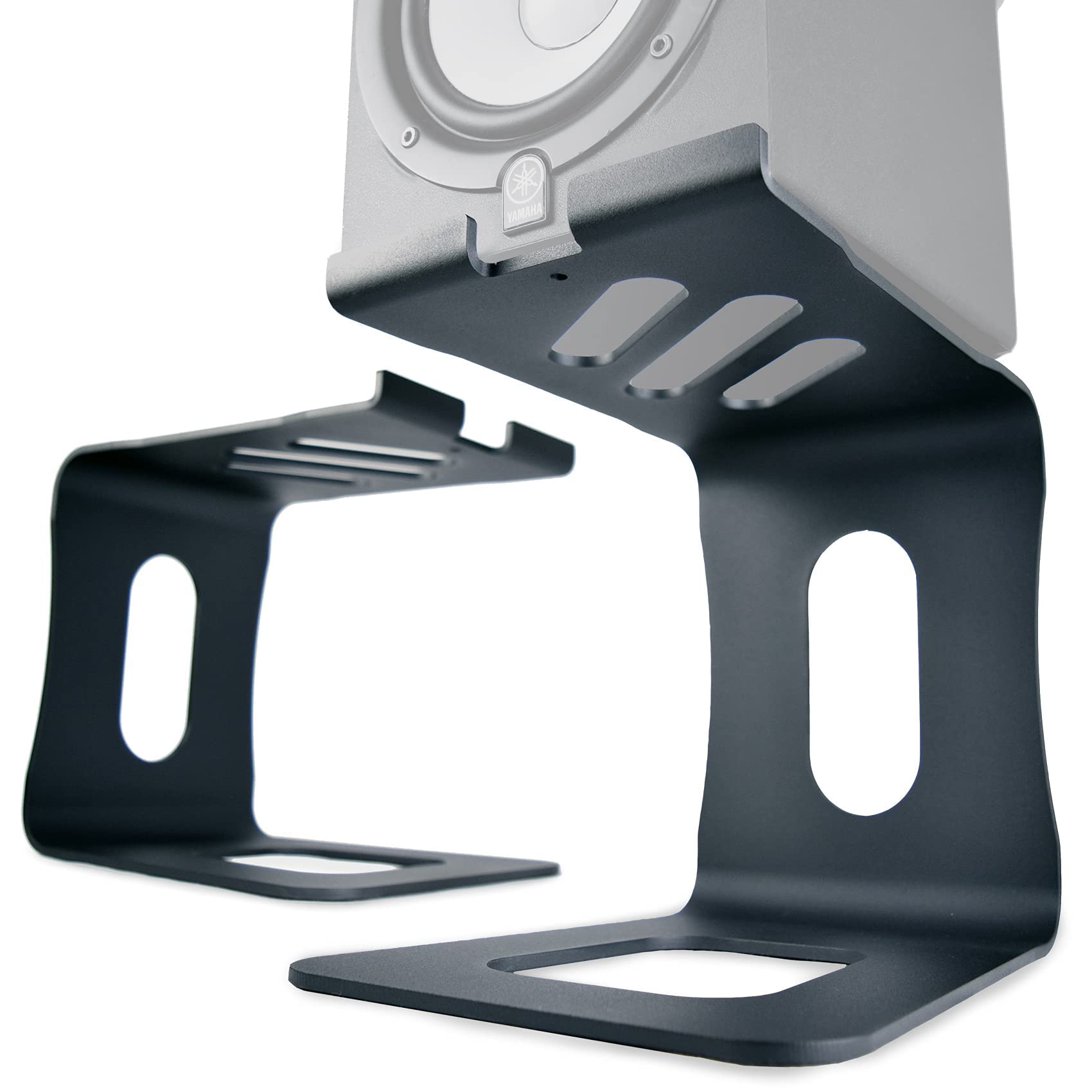Soundrise PRO-9 Desktop Speaker Stands (2-Pack) - 9 Inch Universal Studio Monitor Stands with Pro-Grade Vibration Absorbing Design - Made in USA - Black - Perfect for Home Studio, Gaming Setup & Office Workspace