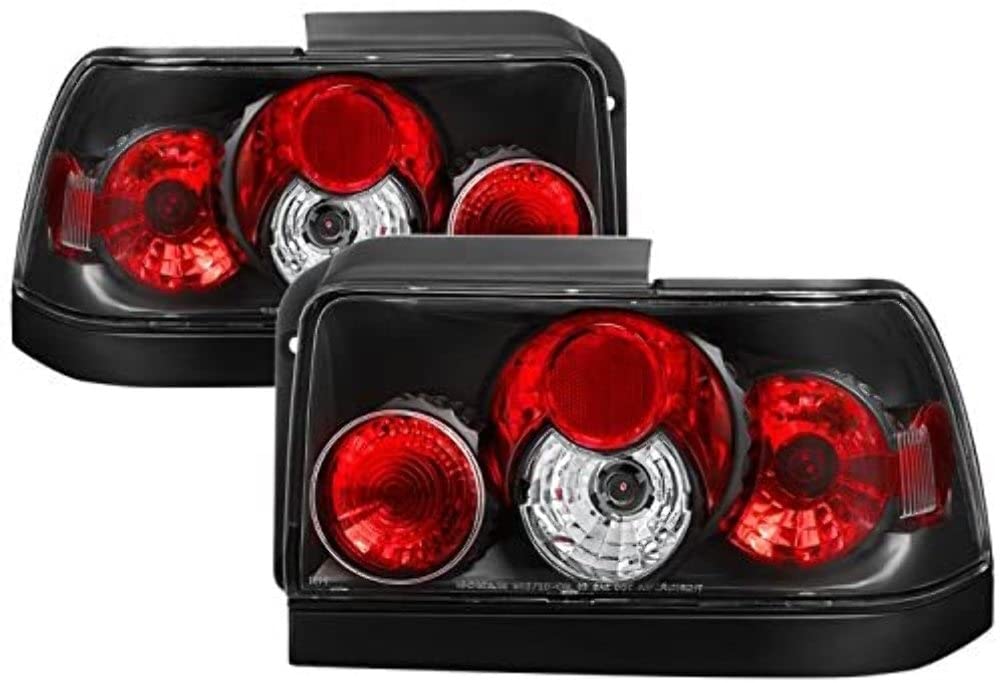Spyder Auto 5007407 Euro Style LED Tail Lights - Black/Clear Smoke Lens - Compatible with BMW 3 Series E46 (1999-2005) - Enhances Rear Visibility & Style for Night Driving