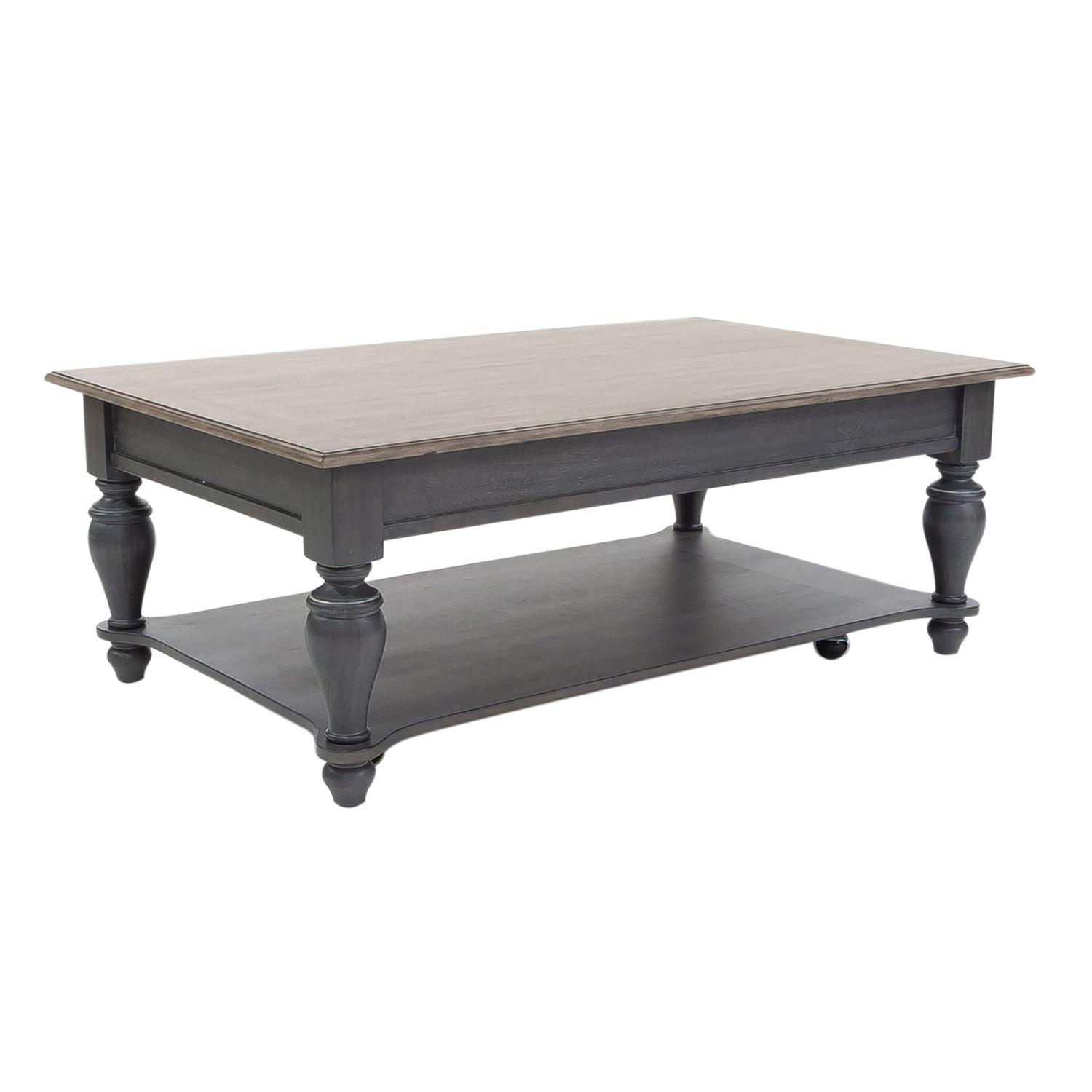 Ocean Isle Cocktail Table 303G OT1010 - Modern Glass Top Coffee Table for Living Room, Patio & Outdoor Decor - Perfect for Entertaining Guests & Relaxing