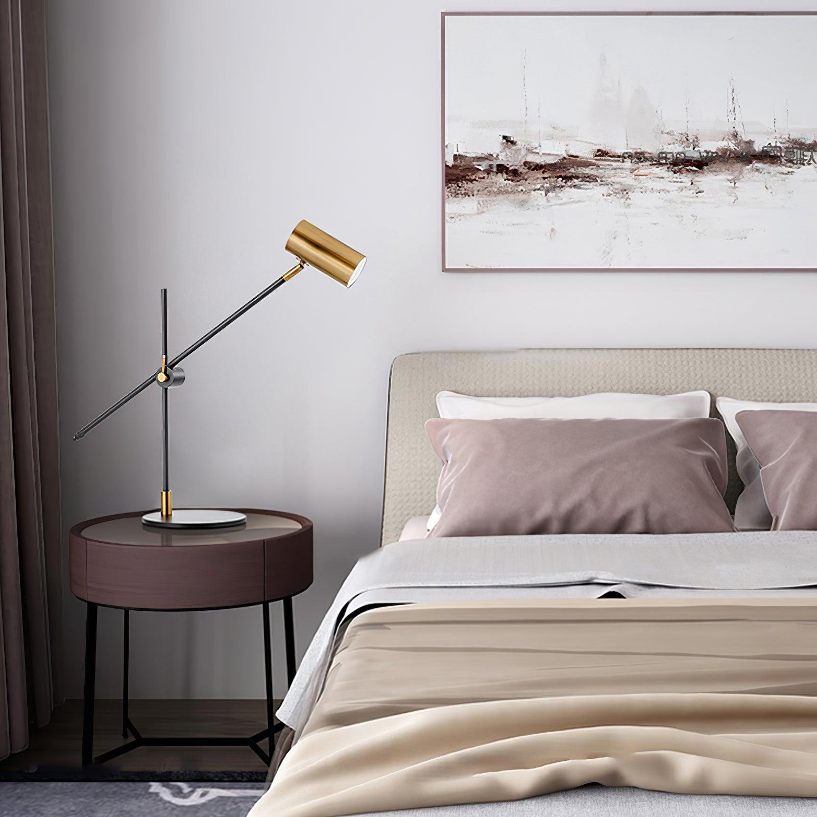 Modern LED Table Lamp - Adjustable Brightness & USB Charging Port for Bedroom, Office & Living Room - Perfect for Reading, Working & Relaxing
