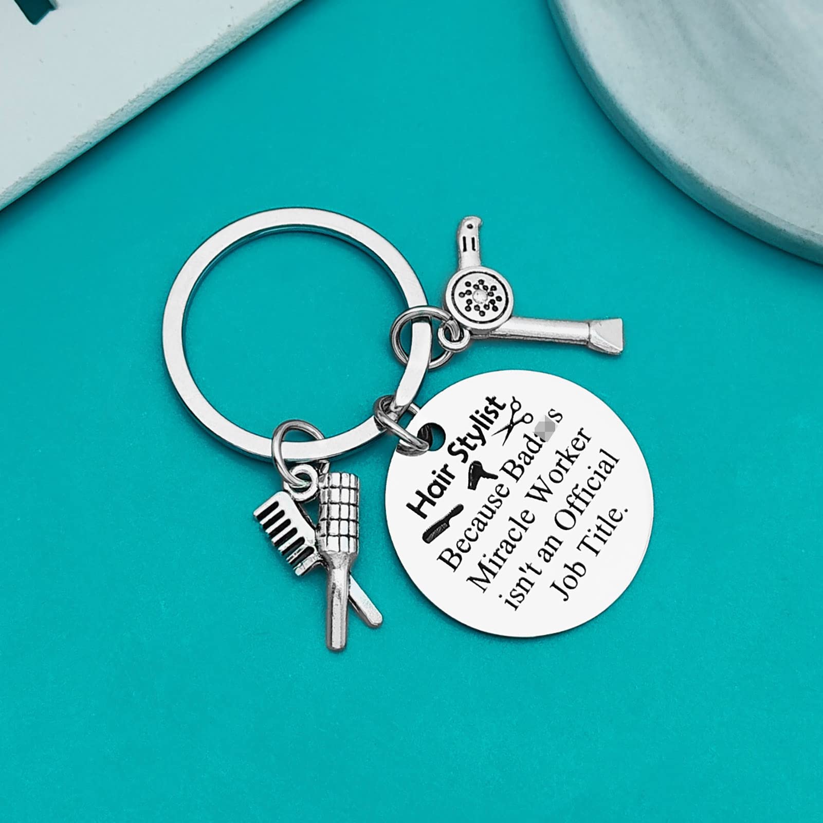 Professional Hairdresser Keychain - Perfect Gift for Hair Stylists, Cosmetology Graduates - Ideal for Christmas, Birthday & Appreciation Gifts (Men & Women) - Great for Salon Professionals, Beauty School Graduation & Daily Use