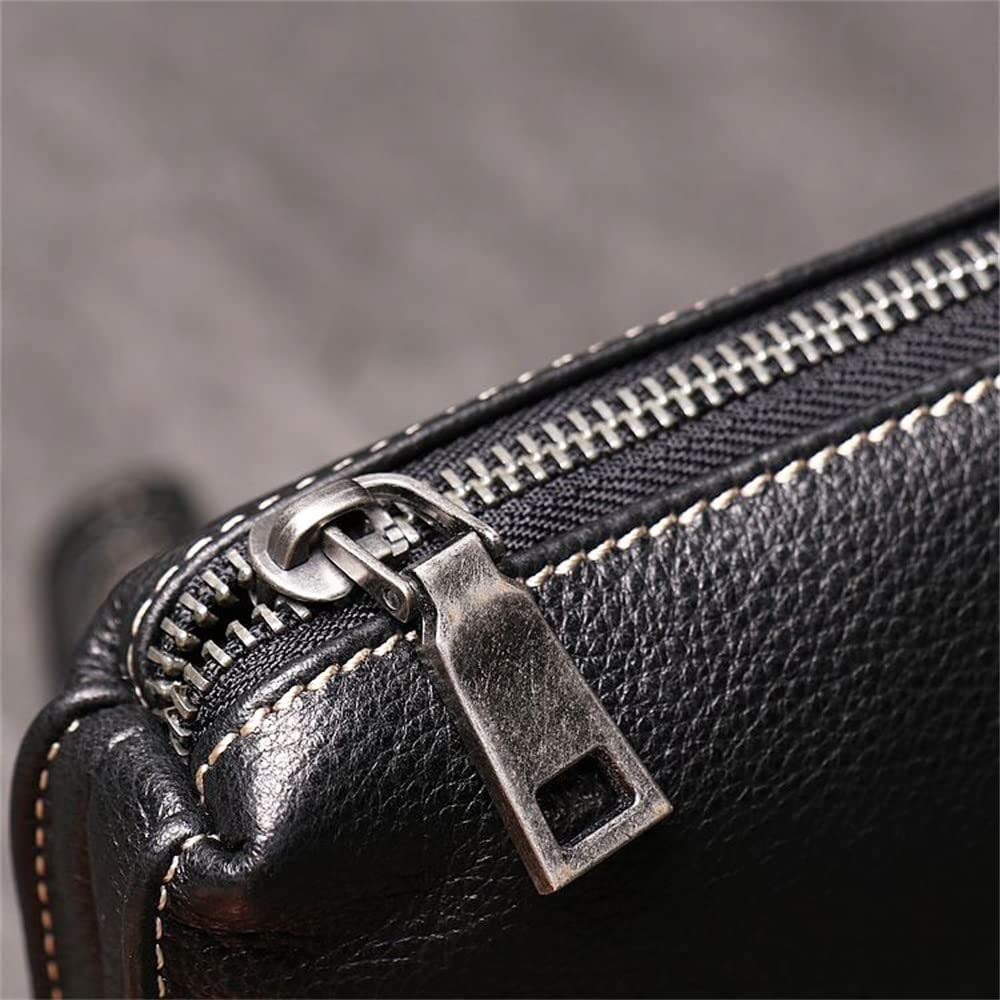 Premium Genuine Leather Crossbody Phone Wallet for Men & Women - Slim RFID Blocking Long Clutch Purse with Card Slots (21x12x3cm) - Perfect for Travel, Shopping & Daily Essentials