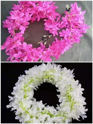 Pink and White Hair Flower Accessories for Women - 2 Pack Combo - Perfect for Weddings, Parties, and Everyday Fashion
