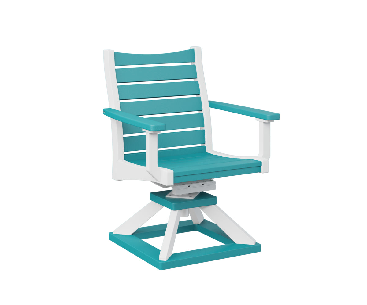 Berlin Gardens Bristol Swivel Rocker Dining Chair - Patio, Garden, Porch & Outdoor Relaxation - Comfortable Rotating Rocking Chair for Dining & Lounging