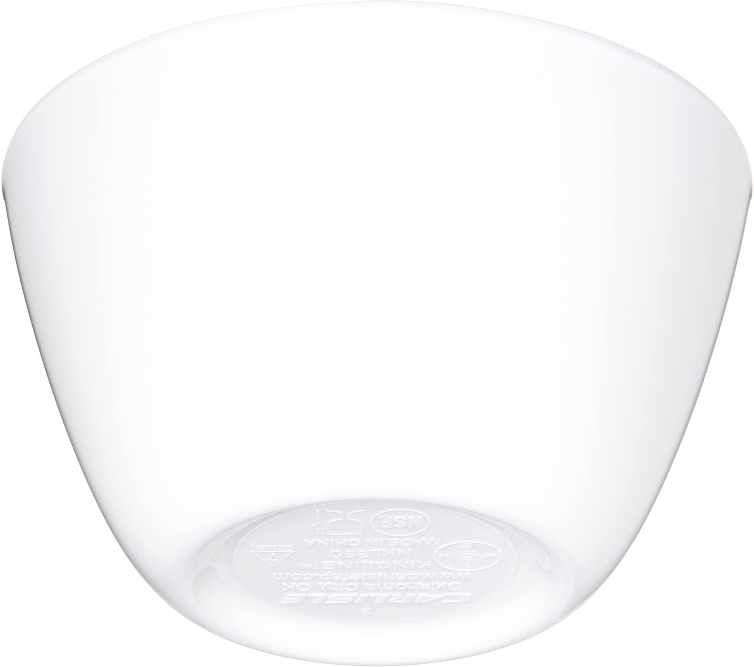 Carlisle FoodService 8oz White Melamine Reusable Plastic Bowls - Soup Cups for Home & Restaurant Use - Durable & Dishwasher Safe - Perfect for Salads, Soups, Cereals (Pack of 48)