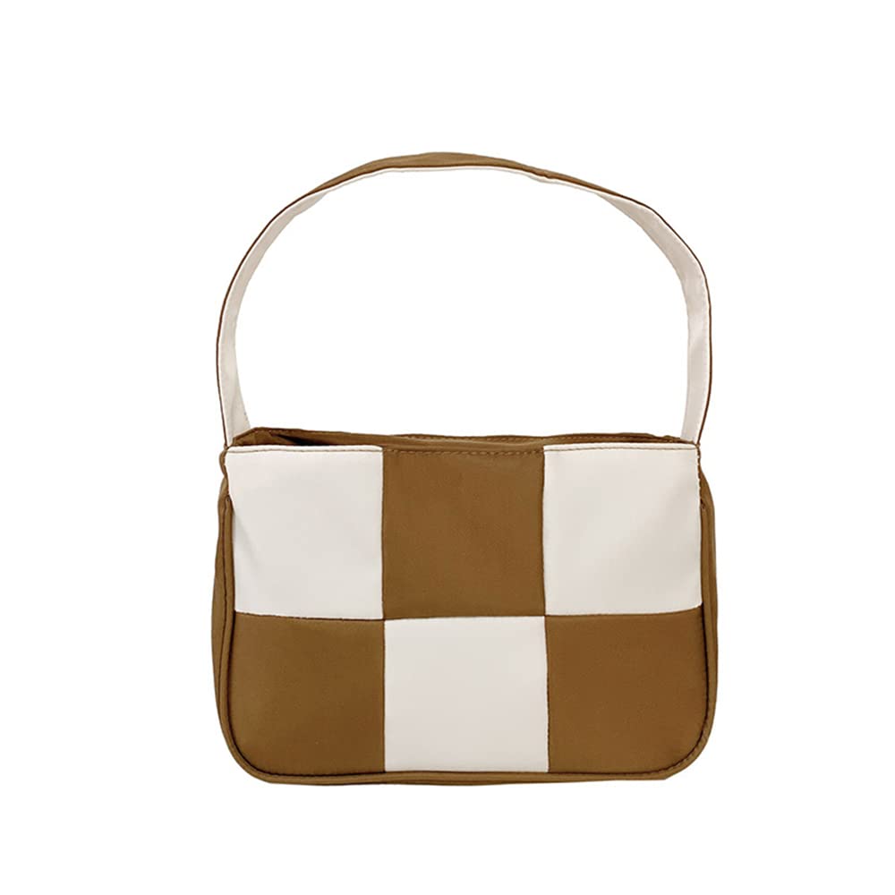 Stylish Large Checkered Crossbody Bag with Zipper - Trendy Shoulder Handbag for Women & Girls | Perfect for Work, Travel, and Everyday Use