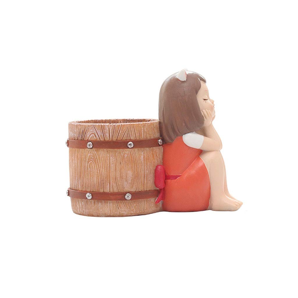 Cute Cartoon Animal Resin Succulent Planter - Purple Dress Girl Flower Pot for Indoor Plants, Mini Desk Ornament | Perfect for Home Decor, Office Desk & Gift Giving