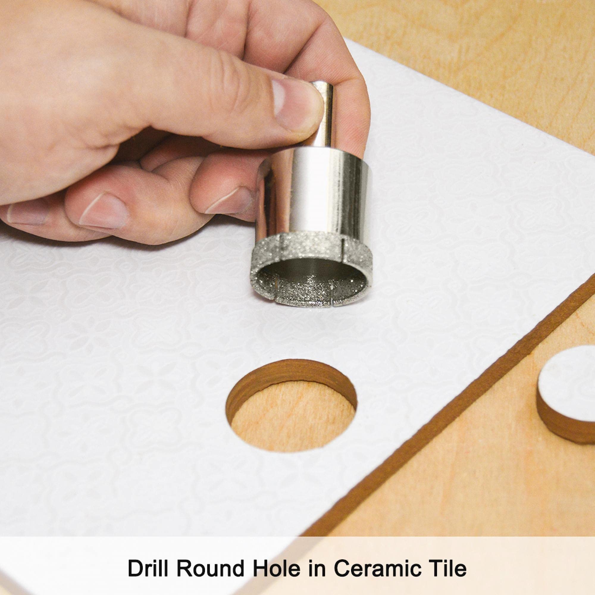 uxcell 160mm Diamond Coated Glass Hole Saw Drill Bit - Professional Ceramic Tile, Marble, Rock, Porcelain, Brick Cutting Tool for DIY Projects & Home Renovation