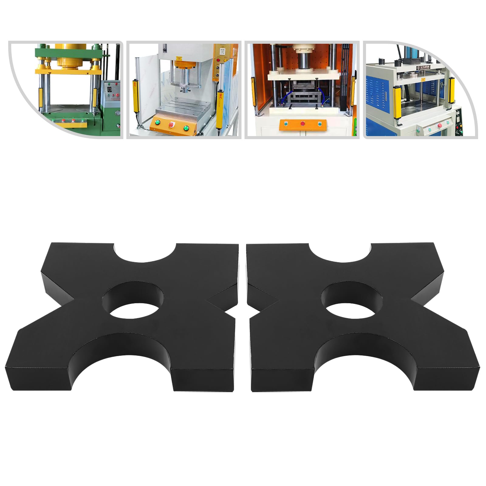 7''X 7'' Arbor Press Plates - Compatible with Most 20 & 32-Ton H-Frame Presses - Heavy Duty Metal Work Plates for Jewelry Making, Metal Stamping & Workshop Projects