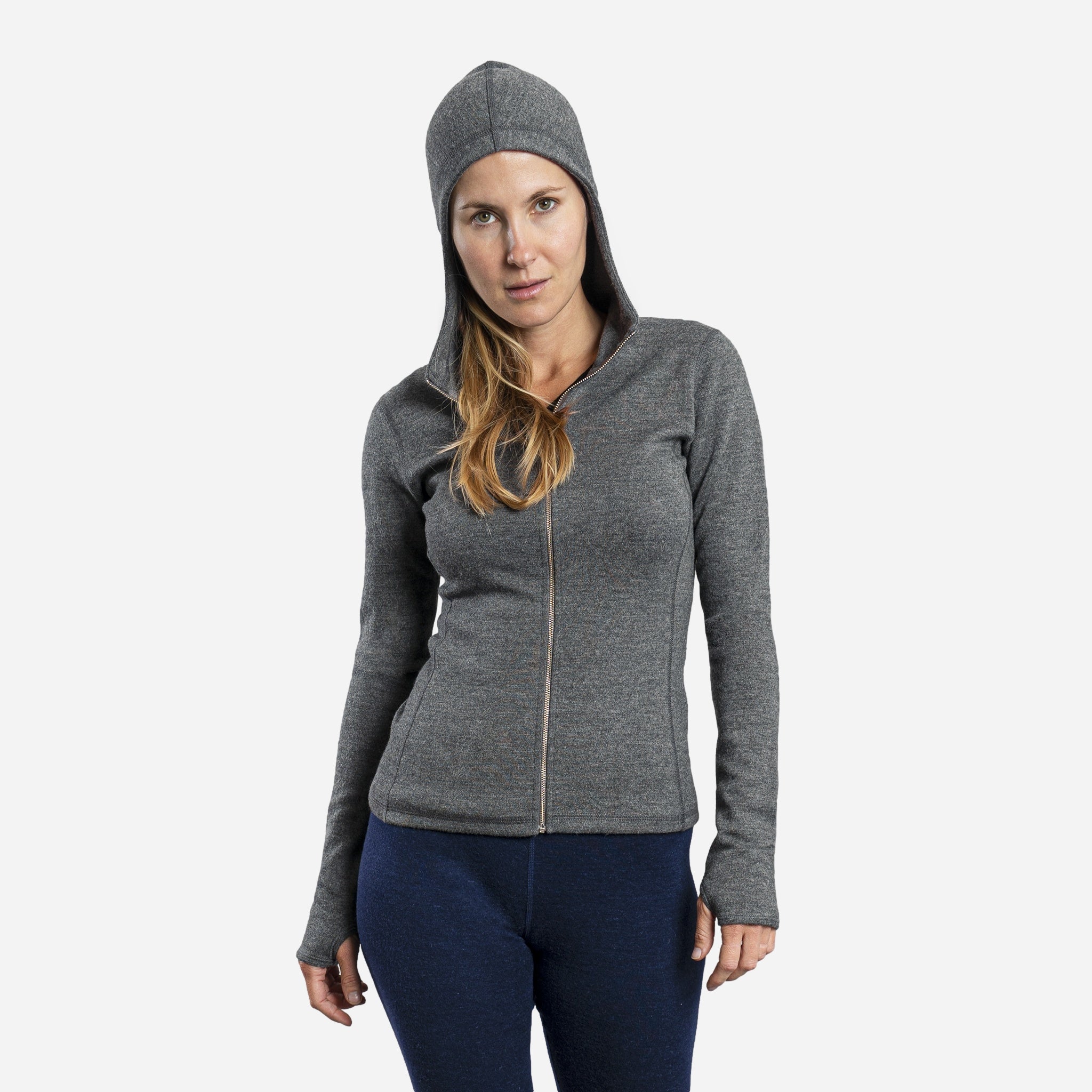 Women's Alpaca Wool Hoodie Jacket - 420 Midweight Full Zip Fleece Pullover for Outdoor Hiking & Winter Travel - Cozy Warm Sweatshirt for Casual Wear