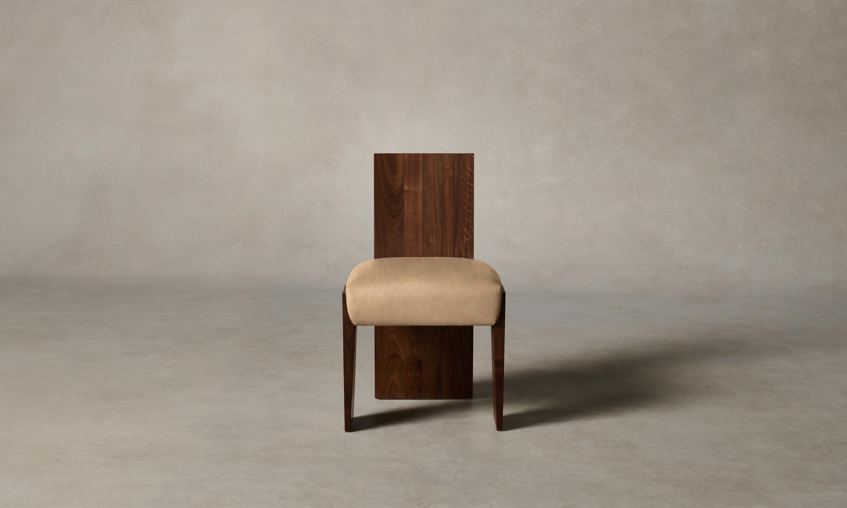 Garrett Dining Chair - Premium Tuscan Leather in Camel Brown - Perfect for Dining Rooms, Kitchens, and Home Offices
