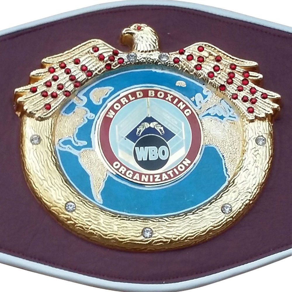 WBO Boxing Replica Championship Belt - Premium Quality Leather with Metal Plates for Adults | Boxing Awards, Costume Parties & Sports Decor