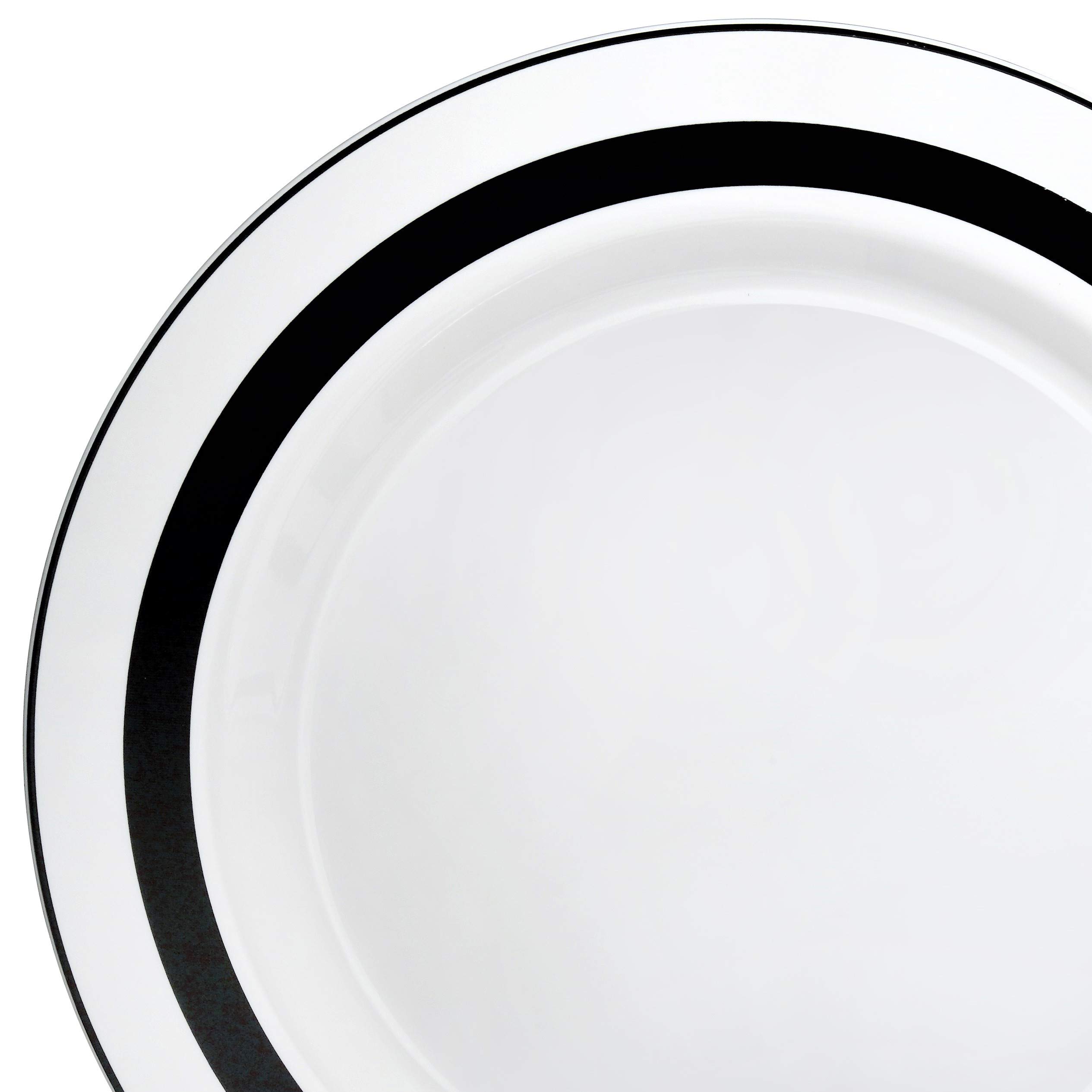 40-Pack Heavyweight Disposable Plastic Plates for Weddings & Parties - 10.5