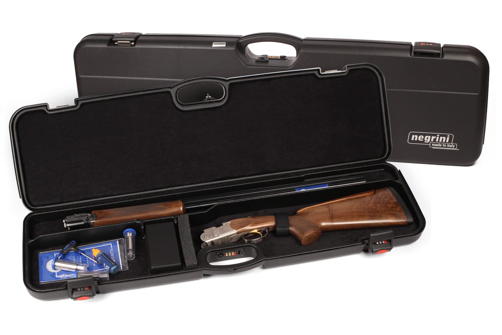 Negrini 1603I UNICASE Universal Shotgun Hard Case – Durable Ultra-Light TSA Approved Travel Case for Over/Under, Side-by-Side, Pump & Autoloader Shotguns – Perfect for Air Travel, Hunting Trips & Firearm Storage