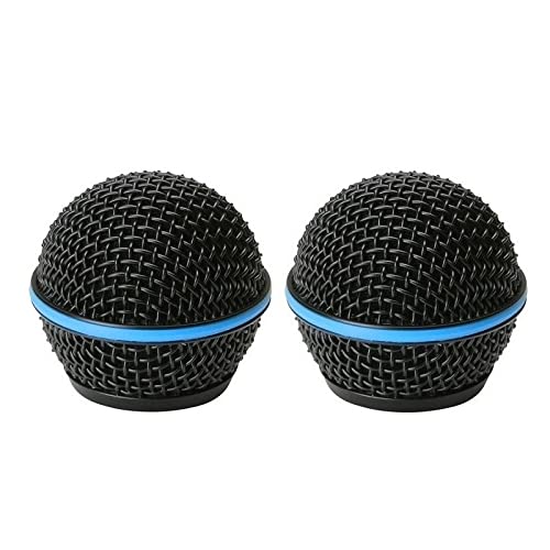 Professional Beta58A Microphone Grille for SM58LC Vocal Microphones - 2 Pack Replacement Parts for Live Performances & Studio Recordings