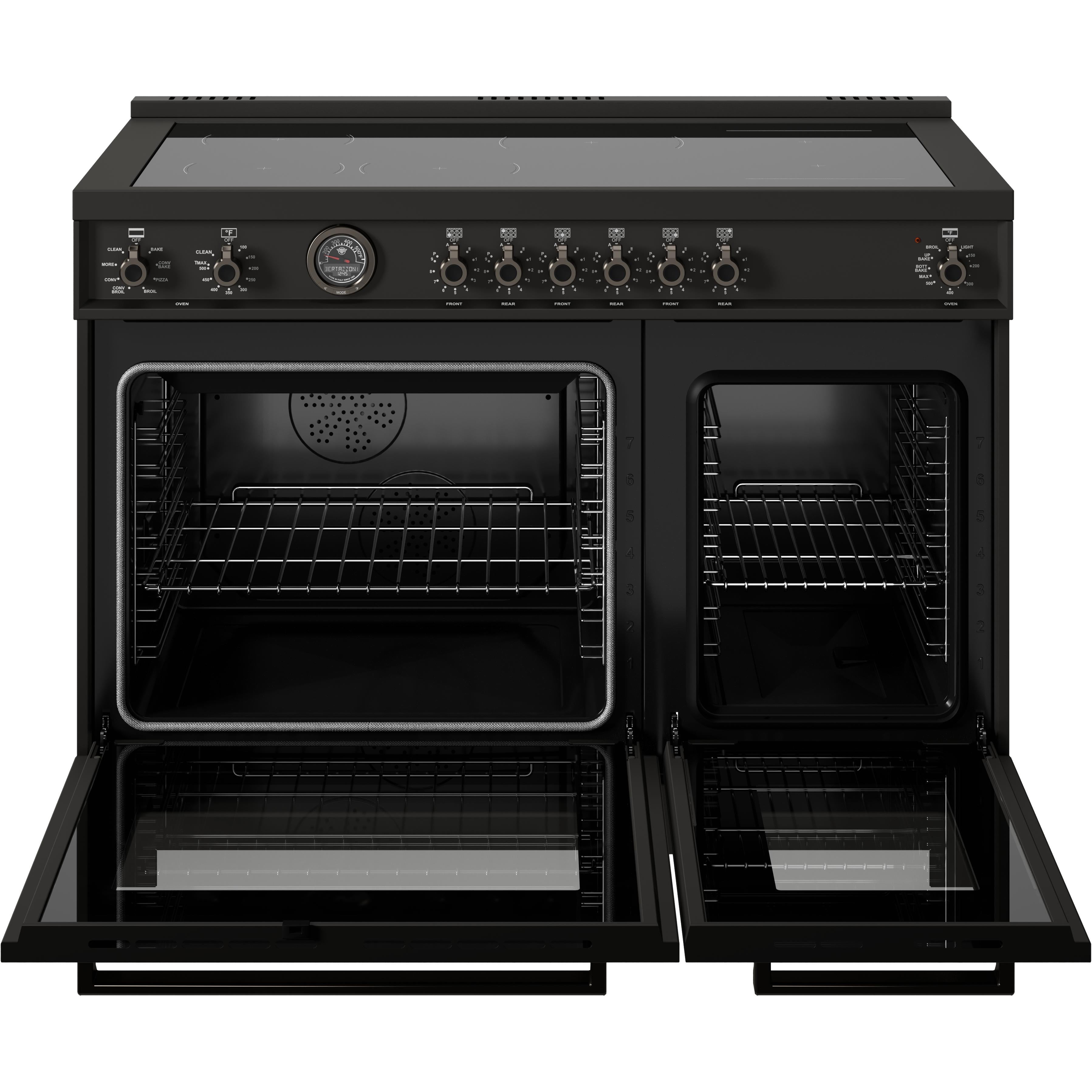 Bertazzoni PRO486IGFEPCAT 48-Inch Freestanding Induction Range - Professional Gas & Electric Cooktop with Oven for Modern Kitchens | Perfect for Home Chefs & Entertaining