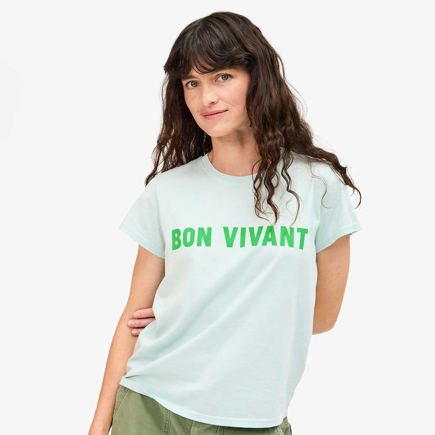 Bon Vivant Classic T-Shirt for Men & Women | Sky Blue Cotton Crewneck Tee | Casual Everyday Wear & Layering Essential