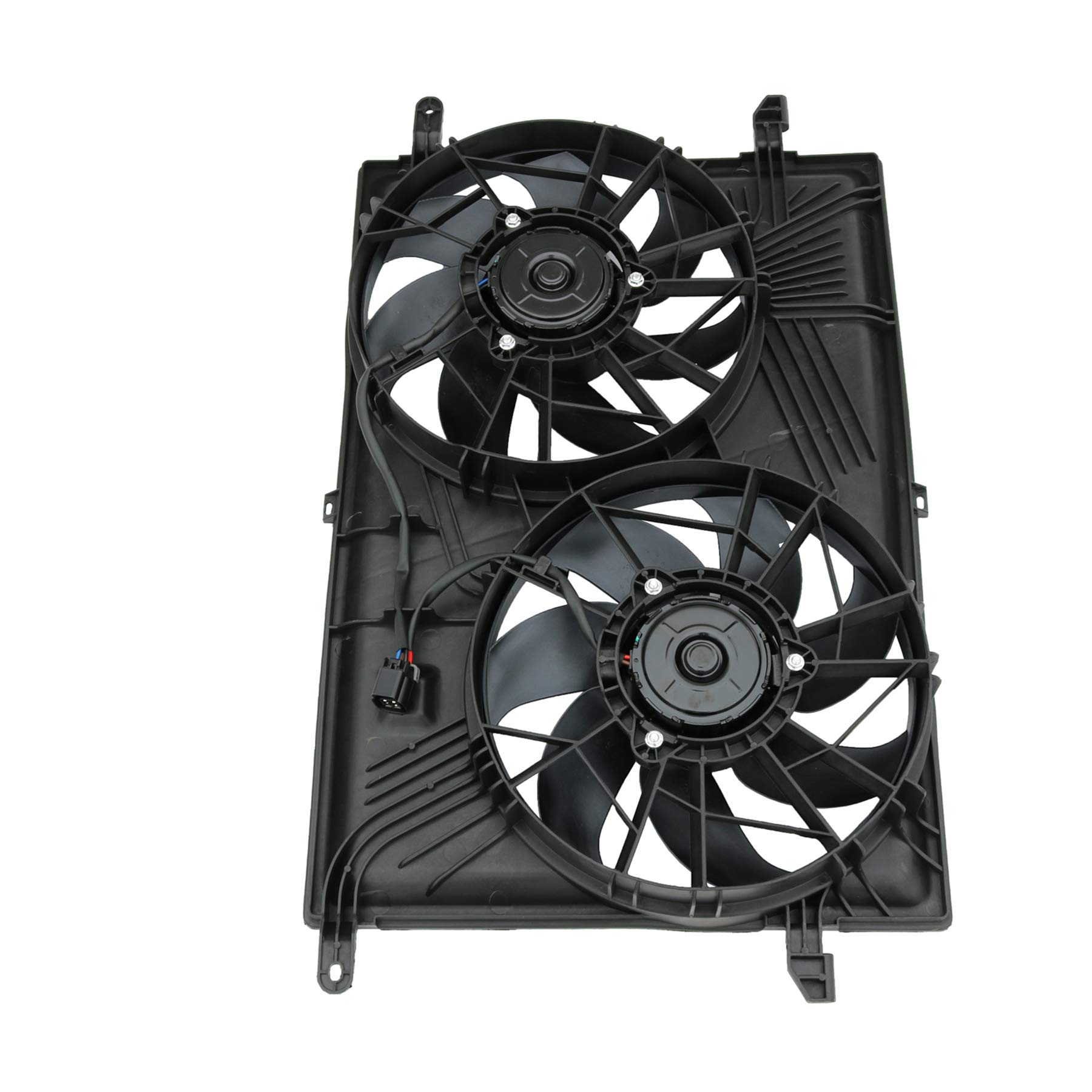 JDMSPEED New Dual Radiator Cooling Fan Assembly 25927026 Replacement for Buick Enclave, Chevy Traverse, GMC Acadia, Saturn Outlook - High Performance Cooling for SUVs & Trucks