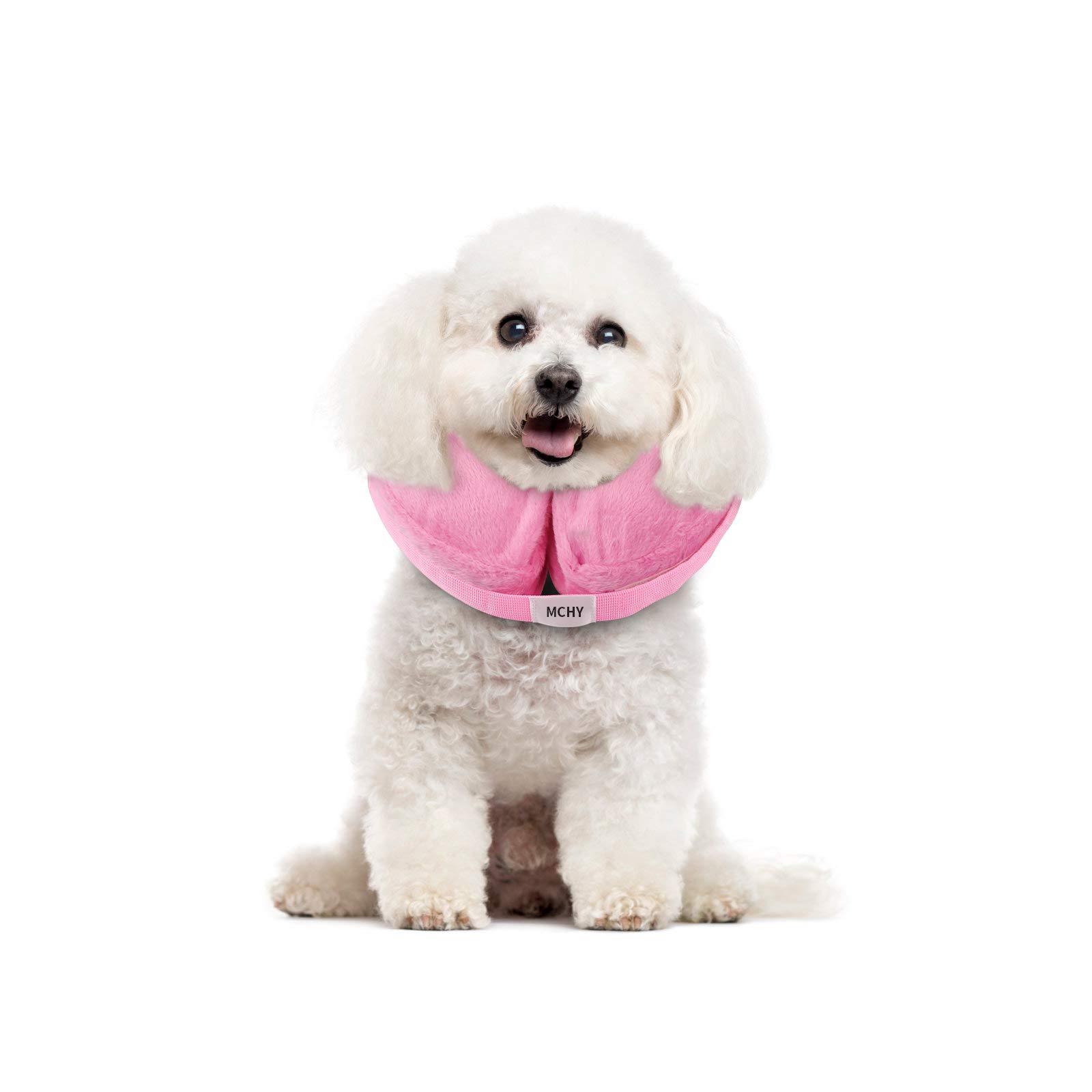 **Inflatable Dog Cone Collar - Adjustable Soft Recovery Collar for Dogs After Surgery, Prevents Licking & Scratching Wounds - Clear Vision Design (Pink, Small) - Perfect for Post-Surgery, Grooming & Allergy Relief**