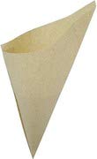 Eco-Friendly Disposable Brown Paper Cones for Food Service - Medium Size (8.5 oz) - 100 Count Pack | Perfect for Snacks, Appetizers & French Fries | European Made K-17 Cones by Friteshop Inc | Ideal for Restaurants, Food Trucks & Catering Events