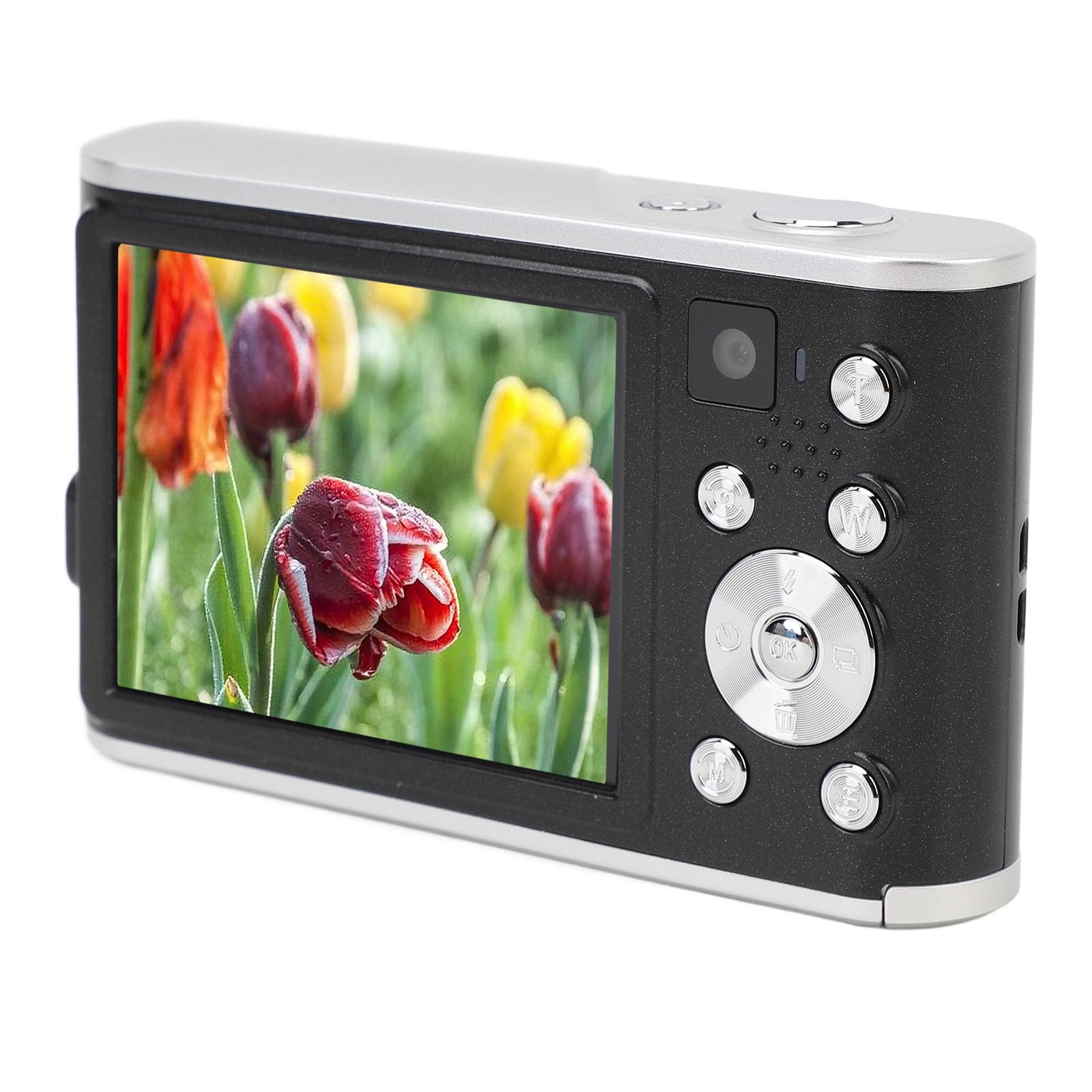 4K Digital Camera 48MP Autofocus Compact Camera for Kids & Adults - 16X Digital Zoom Point and Shoot Camera with Anti-Shake, Portable Vlogging Camera for Travel, YouTube, Birthday Gifts (Black)