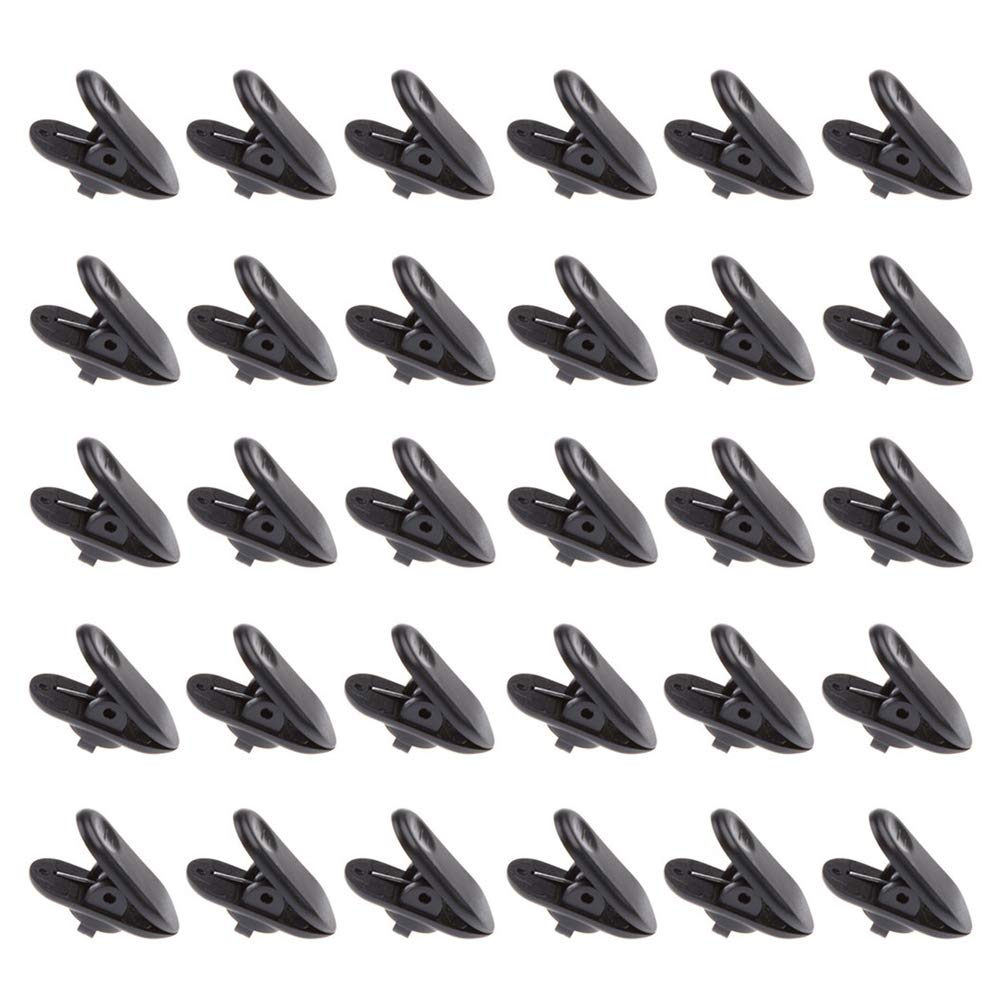 30Pcs Black 360° Rotating Earphone Cable Clips - Headphone Wire Holder for Clothing, Gym, Office & Travel - Secure Headset Cord Management Accessories